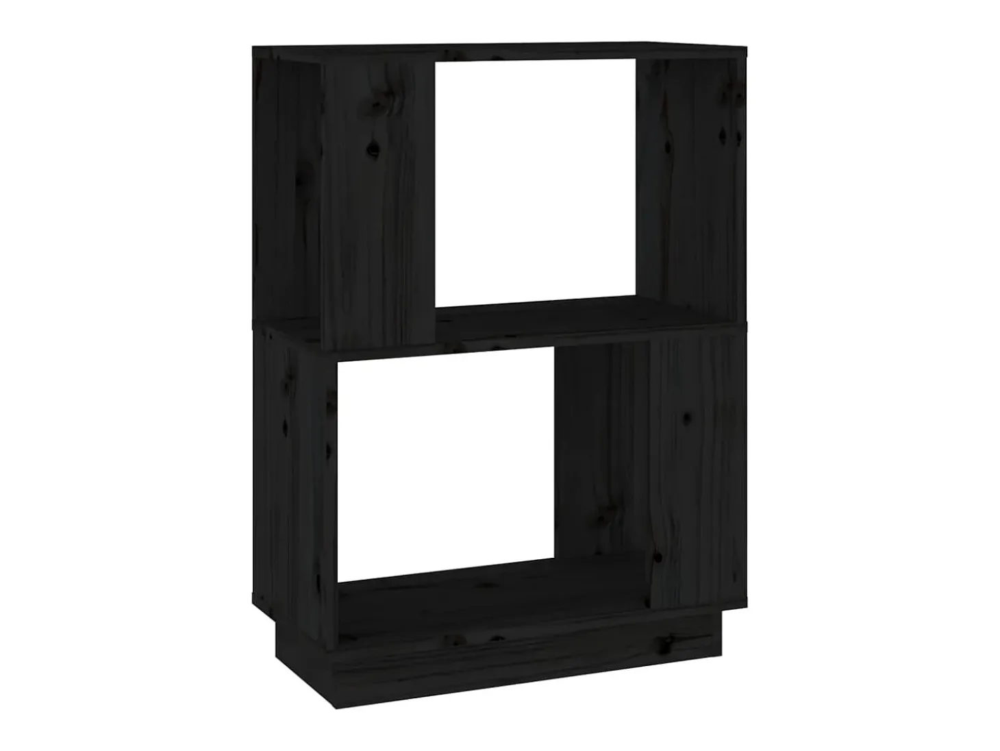 Estantería/divisor de espacios madera pino negro 51x25x70 cm