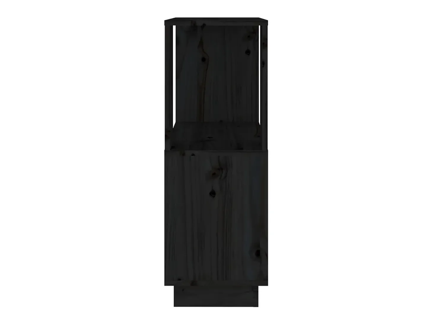 Estantería/divisor de espacios madera pino negro 51x25x70 cm