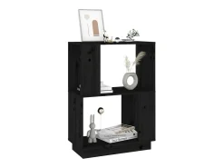 Estantería/divisor de espacios madera pino negro 51x25x70 cm