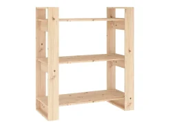 Estantería/divisor de espacios madera maciza pino 80x35x91 cm