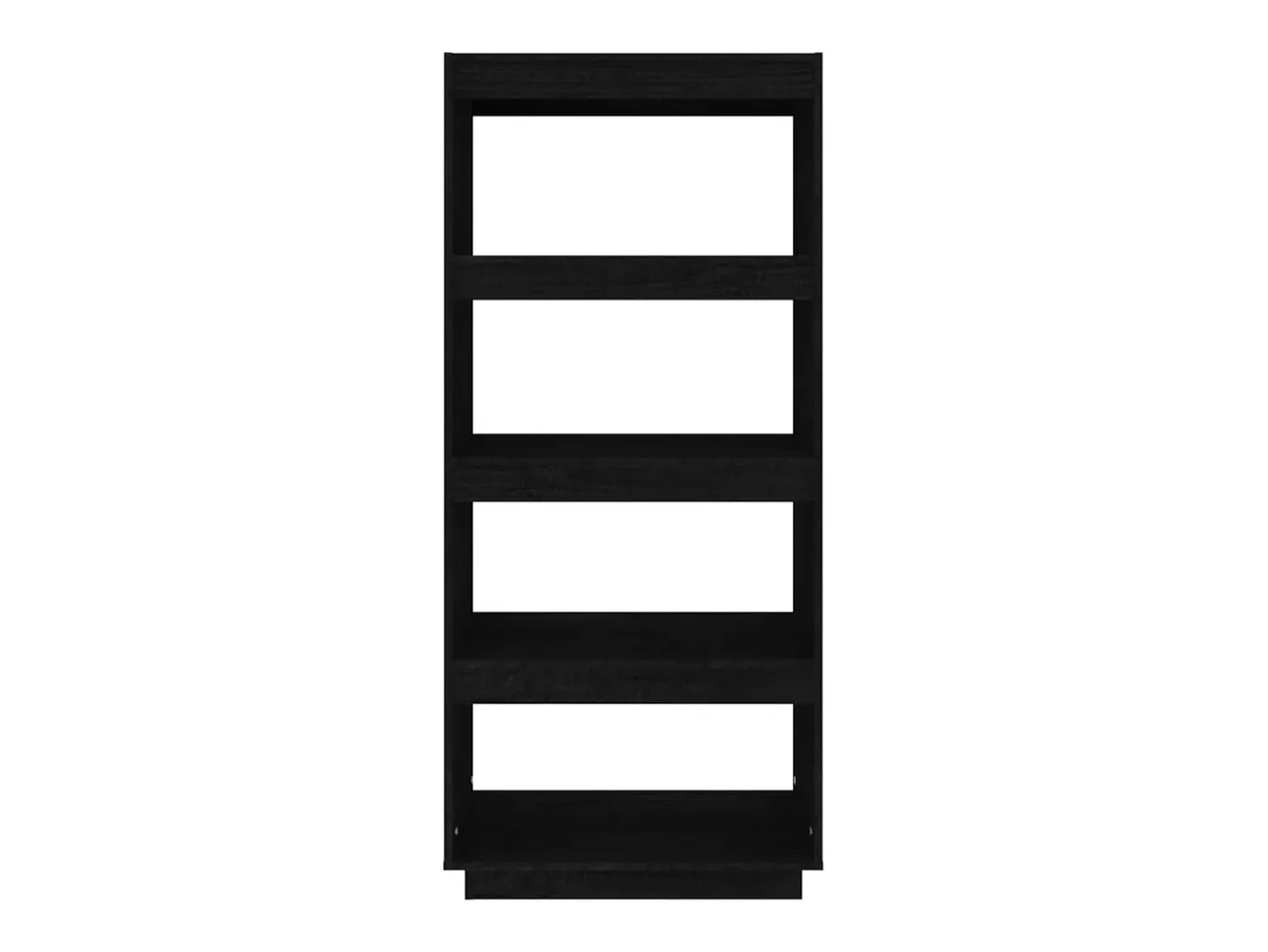 Estantería/divisor de espacios madera pino negro 60x35x135 cm