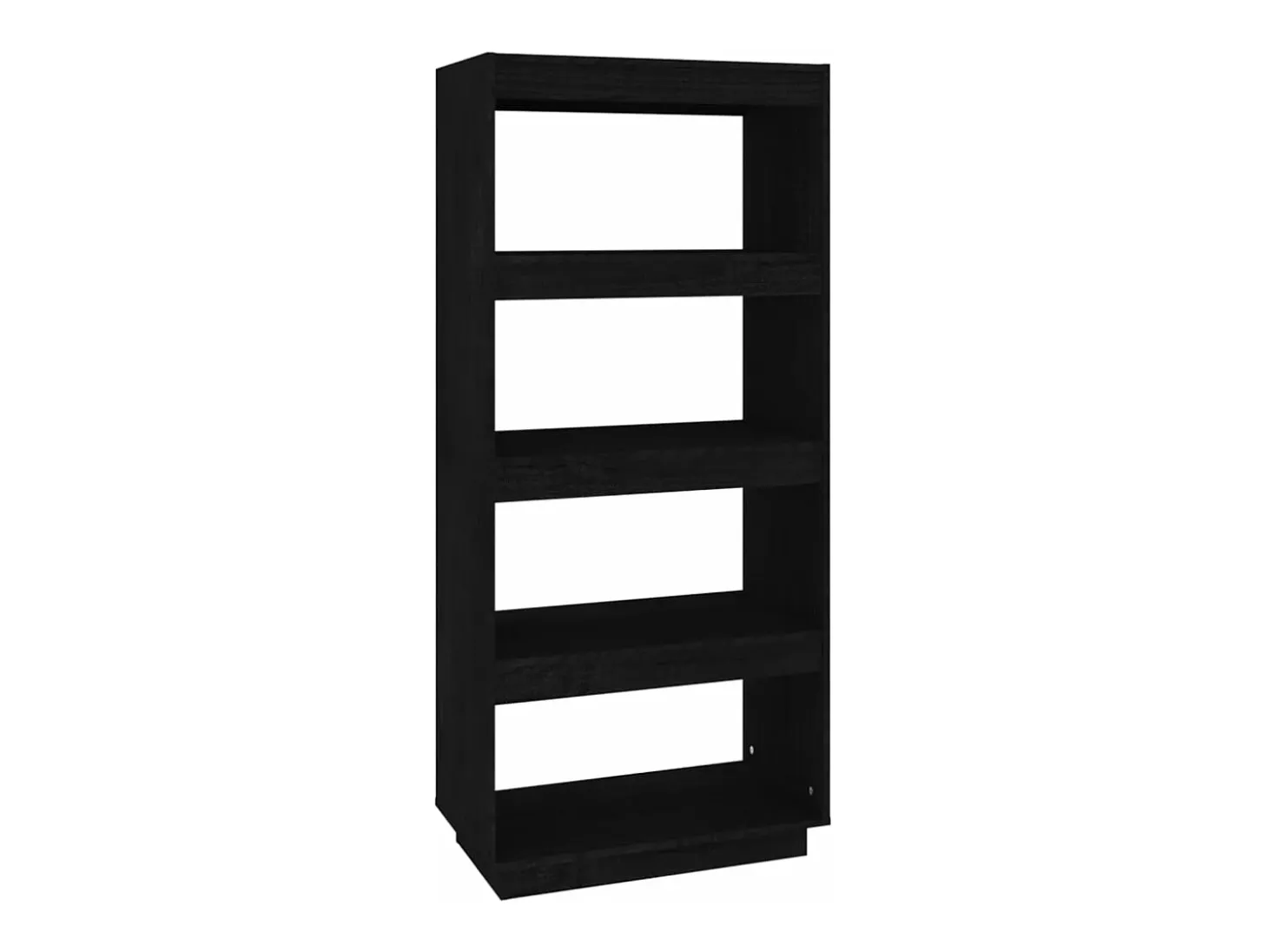 Estantería/divisor de espacios madera pino negro 60x35x135 cm