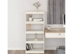 Estantería/divisor de espacios madera pino blanco 60x30x135,5cm