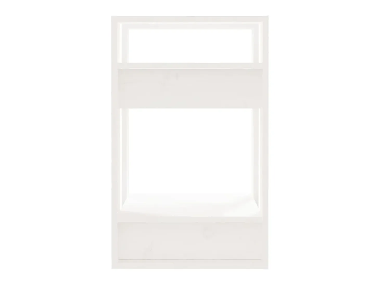 Estantería/divisor de espacios madera pino blanco 41x35x57 cm