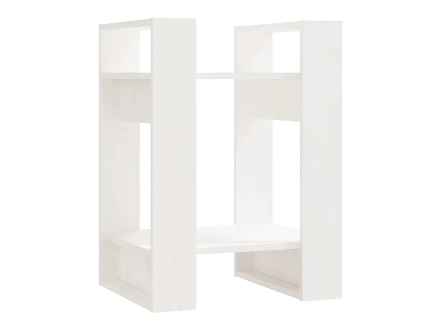 Estantería/divisor de espacios madera pino blanco 41x35x57 cm