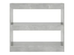 Estantería/divisor de espacios gris hormigón 80x30x72 cm