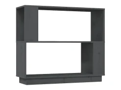 Estantería/divisor de espacios madera de pino gris 80x25x70 cm