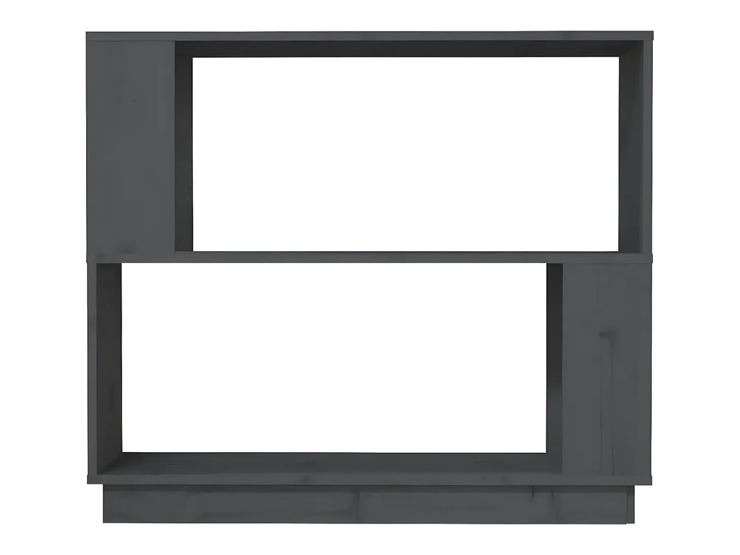 Estantería/divisor de espacios madera de pino gris 80x25x70 cm
