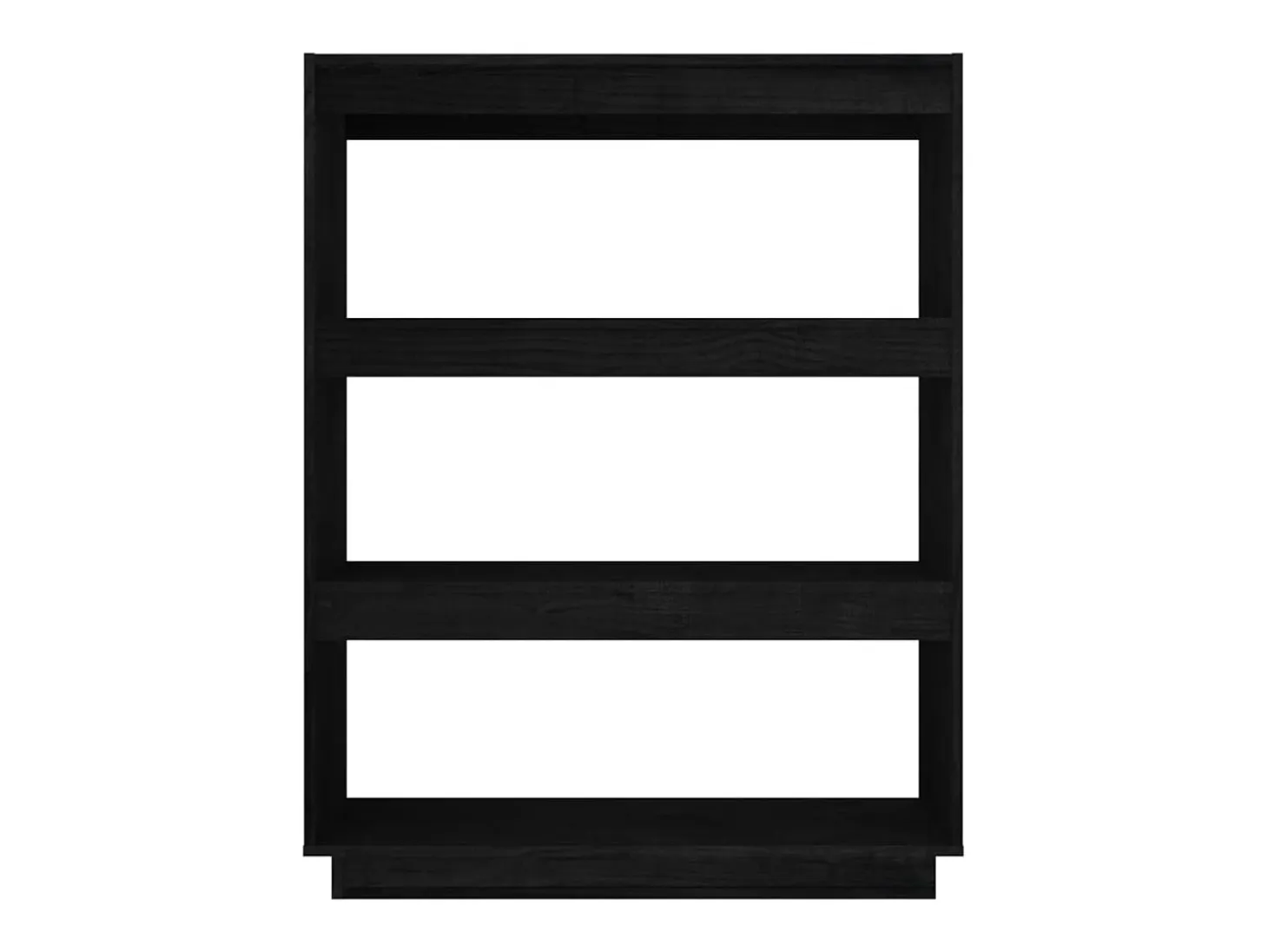Estantería/divisor de espacios madera pino negro 80x35x103 cm