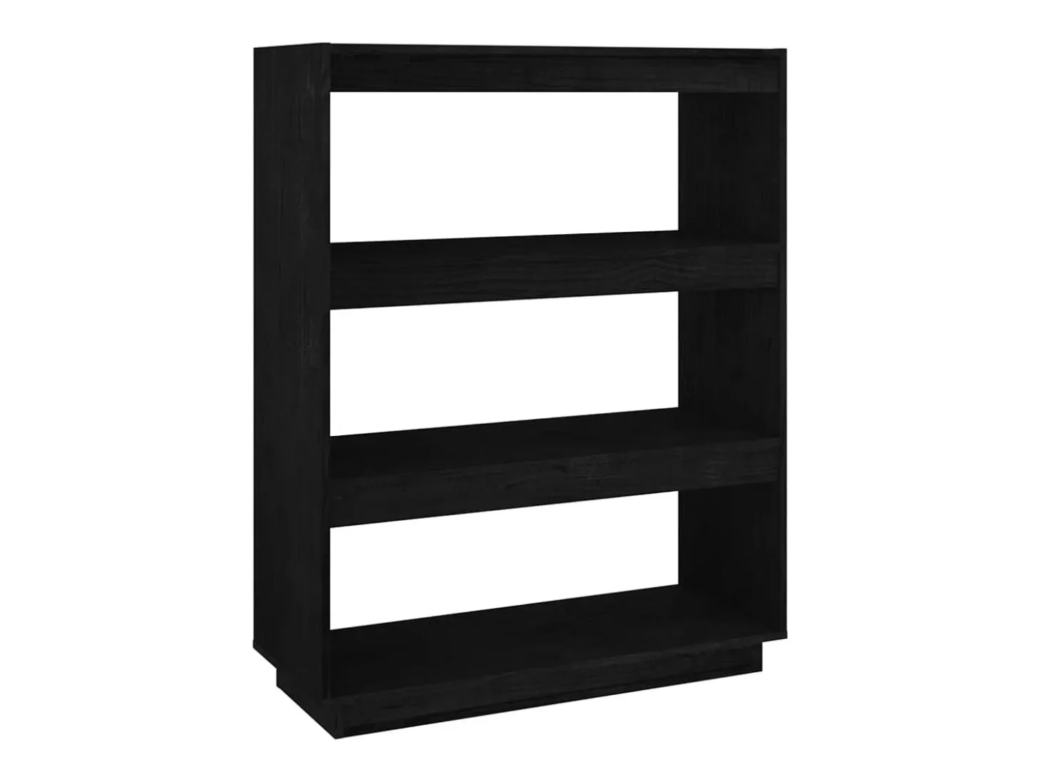 Estantería/divisor de espacios madera pino negro 80x35x103 cm