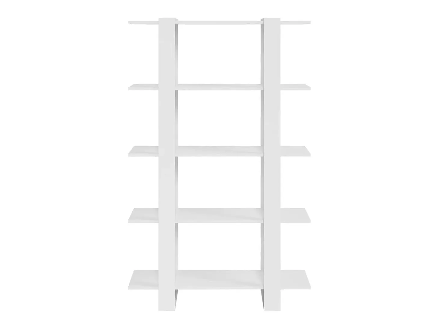 Estantería/divisor de espacios blanco brillante 100x30x160 cm