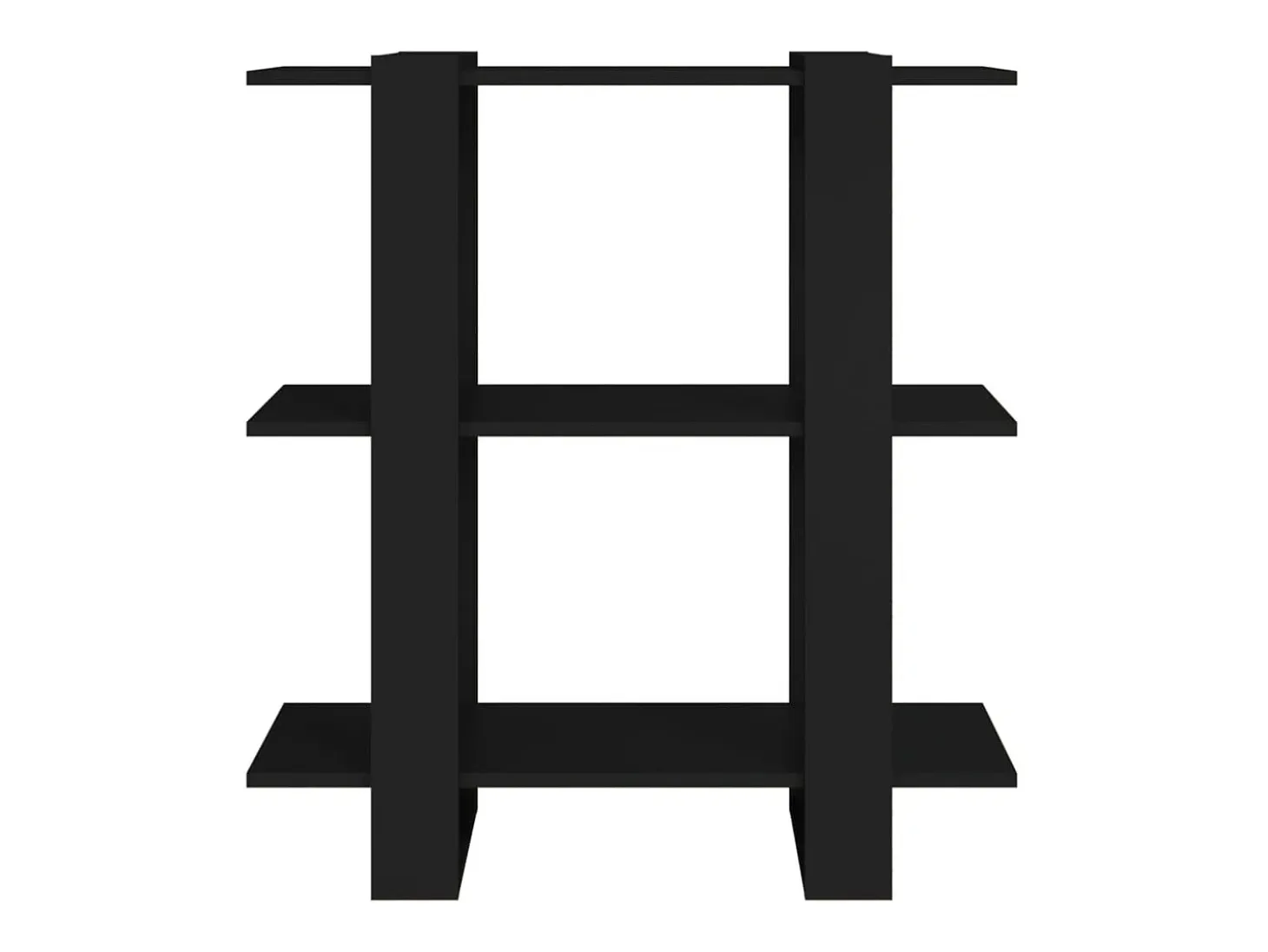 Estantería/divisor de espacios negro 80x30x87 cm