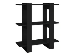 Estantería/divisor de espacios negro 80x30x87 cm
