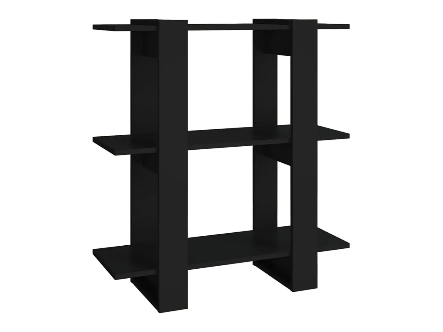 Estantería/divisor de espacios negro 80x30x87 cm