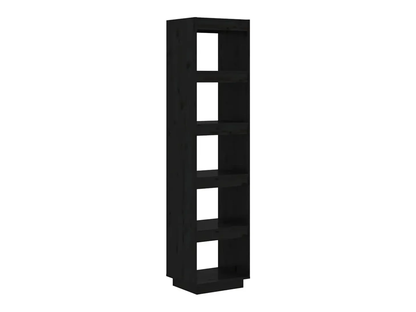 Estantería/divisor de espacios madera pino negro 40x35x167 cm