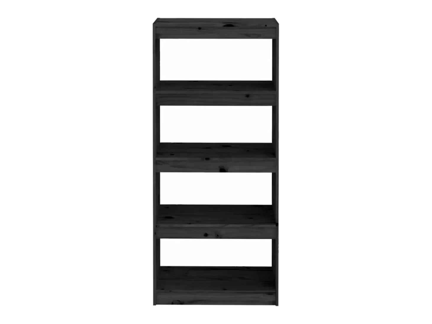 Estantería/divisor de espacios madera pino negro 60x30x135,5 cm
