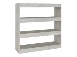 Estantería/divisor de espacios gris hormigón 100x30x103 cm