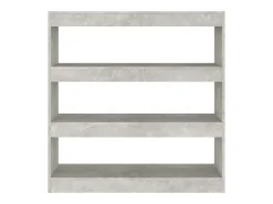 Estantería/divisor de espacios gris hormigón 100x30x103 cm