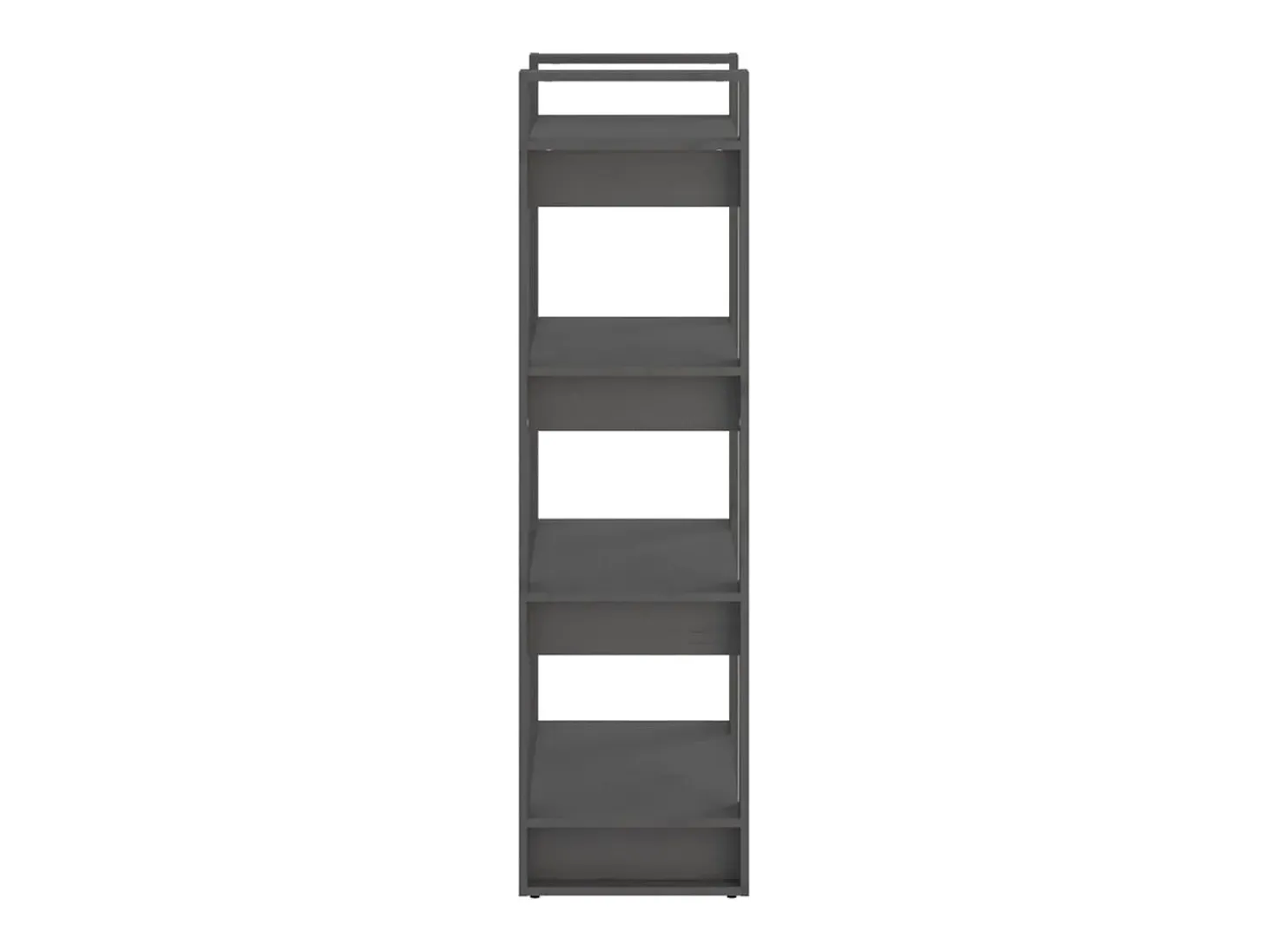 Estantería/divisor de espacios madera maciza gris 60x35x125 cm