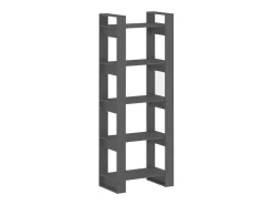 Estantería/divisor de espacios madera maciza gris 60x35x160 cm