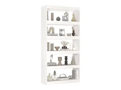Estantería/divisor de espacios madera pino blanco 80x30x167,4cm
