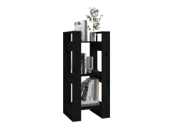 Estantería/divisor de espacios madera pino negro 41x35x91 cm