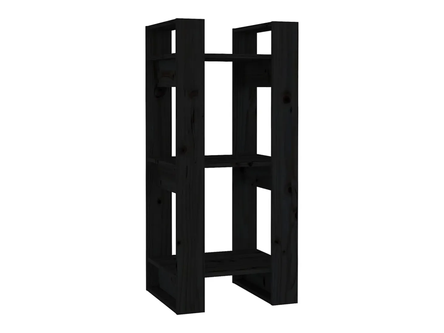 Estantería/divisor de espacios madera pino negro 41x35x91 cm