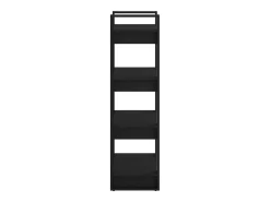 Estantería/divisor de espacios madera maciza negro 60x35x125 cm