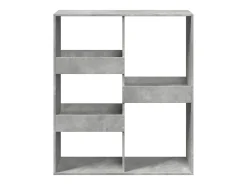 Estantería/divisor de espacios gris hormigón 100x33x115 cm