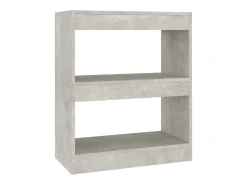 Estantería/divisor de espacios gris hormigón 60x30x72 cm