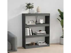 Estantería/divisor de espacios madera pino gris 80x30x103,5 cm