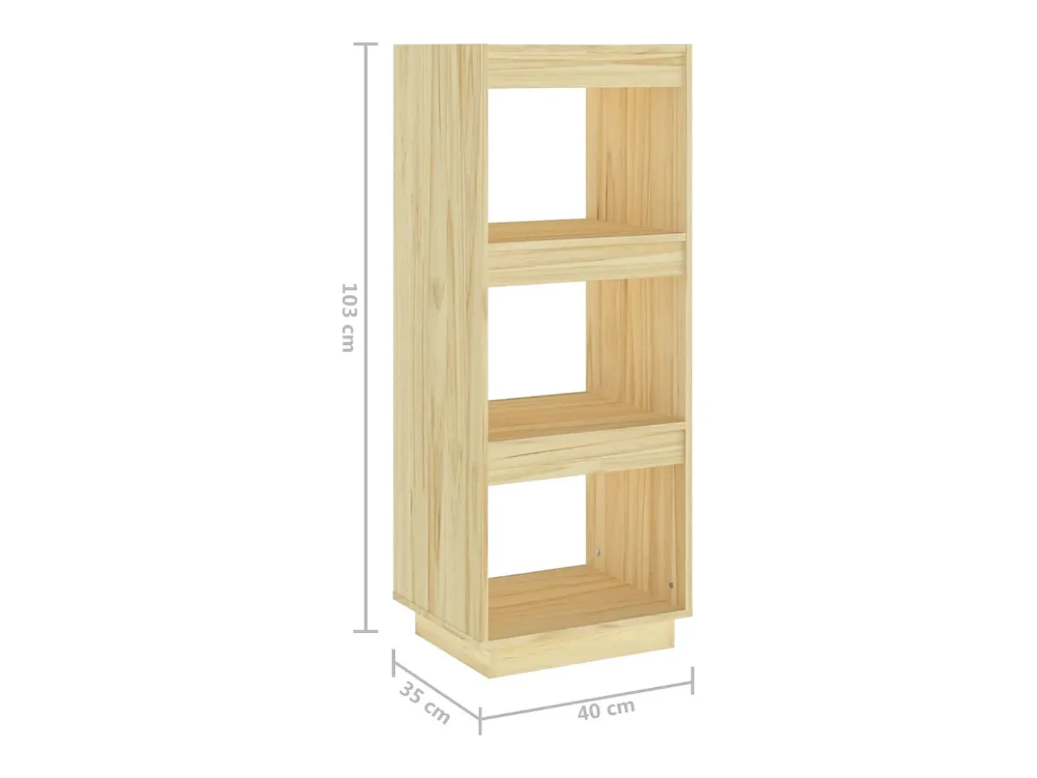 Estantería/divisor de espacios madera de pino 40x35x103 cm