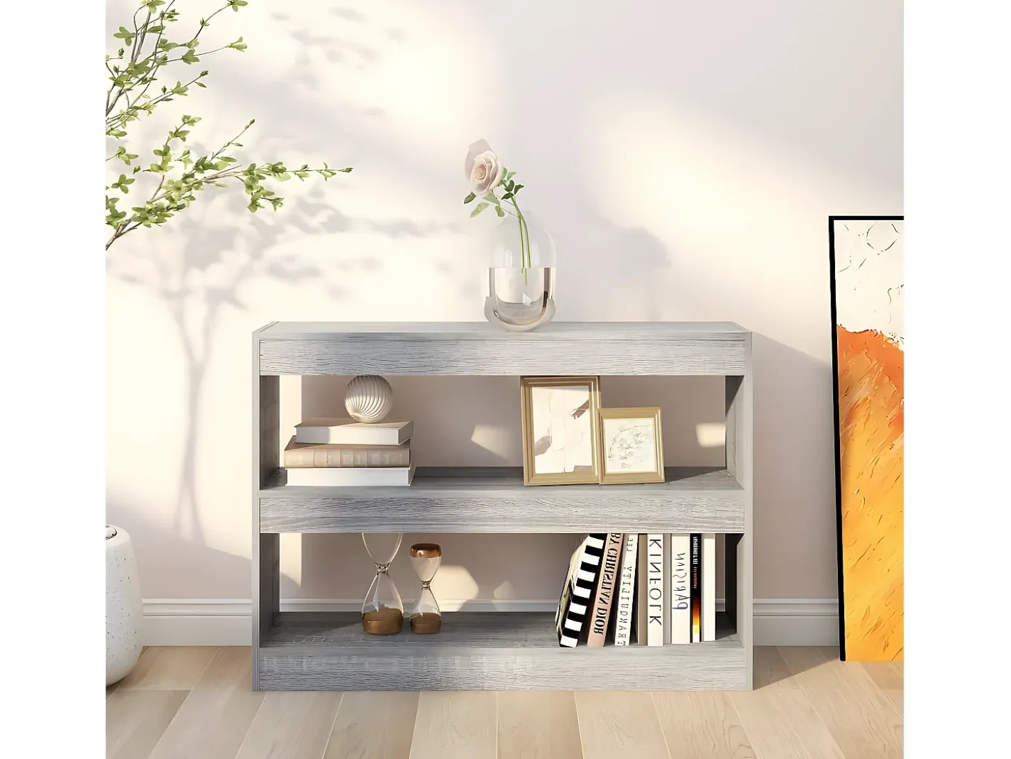 Estantería/divisor de espacios gris Sonoma 100x30x72 cm