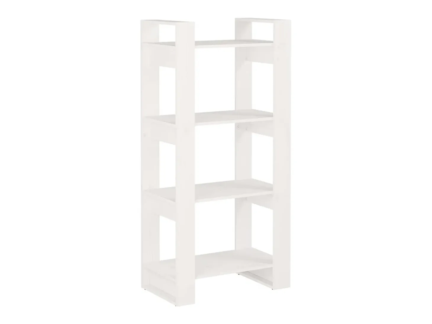 Estantería/divisor espacios madera maciza blanco 60x35x125 cm