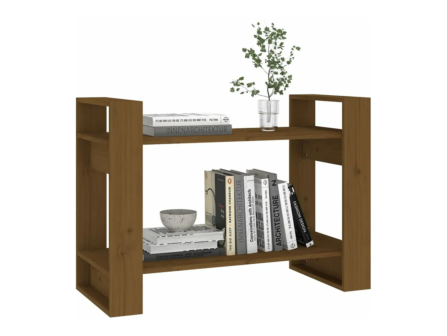 Estantería/divisor espacios madera marrón miel 80x35x56,5 cm