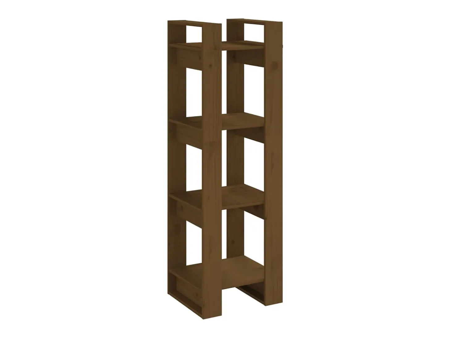Estantería/divisor espacios madera marrón miel 41x35x125 cm