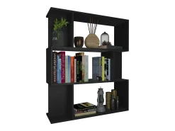 Estantería/divisor madera contrachapada negro 80x24x96 cm