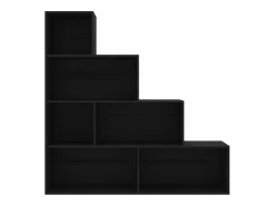 Estantería/divisor madera contrachapada negro 155x24x160 cm