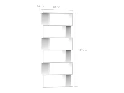 Estantería/divisor madera contrachapada blanco 80x24x192cm