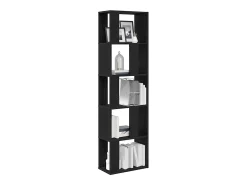 Estantería/divisor madera contrachapada roble negro 45x24x159cm