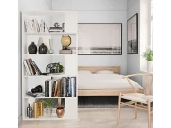 Estantería/divisor madera contrachapada blanco 80x24x159cm