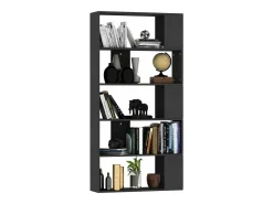 Estantería/divisor madera contrachapada negro 80x24x159 cm