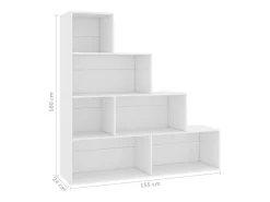 Estantería/divisor madera contrachapada blanco 155x24x160 cm