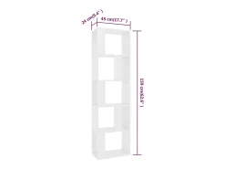 Estantería/divisor madera contrachapada blanco 45x24x159 cm