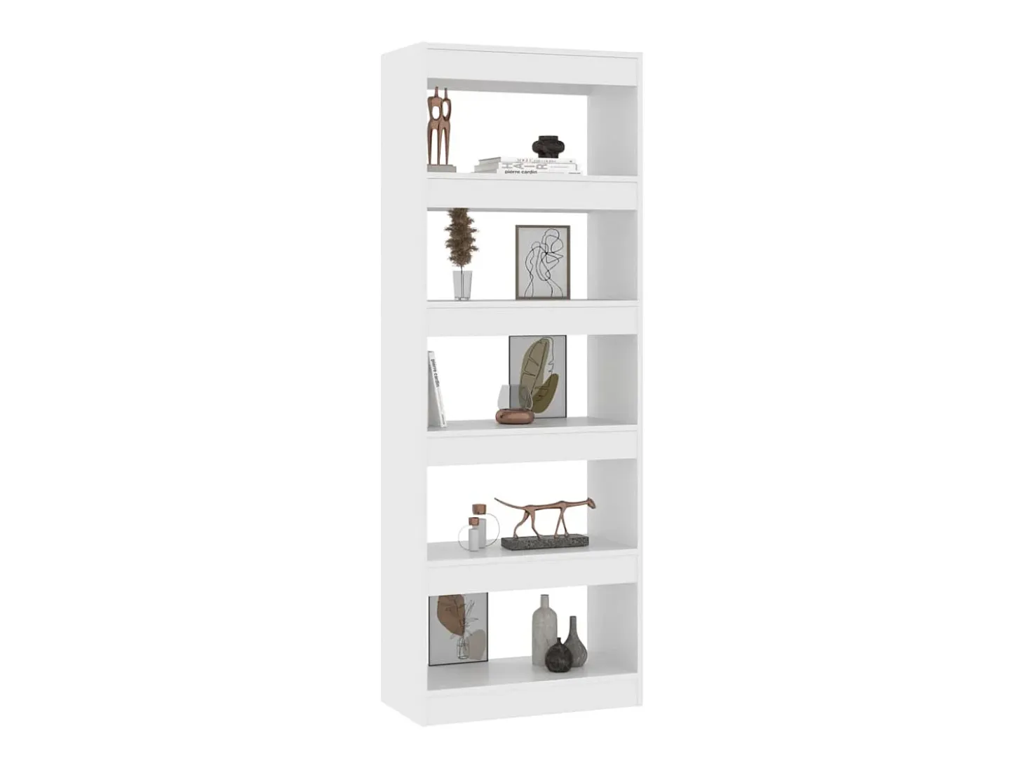 Estantería/divisor madera de ingeniería blanco 60x30x166 cm