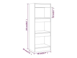 Estantería/divisor madera de ingeniería blanco 40x30x103 cm