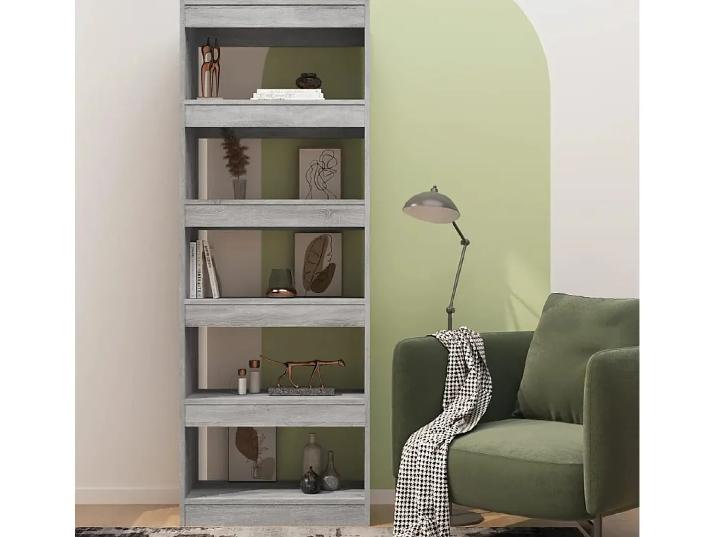 Estantería/divisor madera ingeniería gris Sonoma 60x30x166 cm