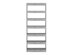Estantería/divisor madera ingeniería gris hormigón 80x30x198 cm
