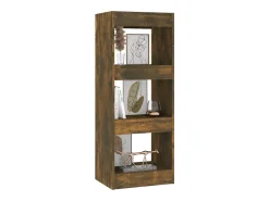 Estantería/divisor madera ingeniería roble ahumado 40x30x103 cm
