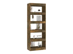 Estantería/divisor madera ingeniería roble ahumado 60x30x166 cm
